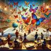 Butterflies flying out of a book